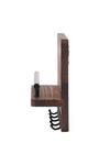 H&O Direct Rustic Wood Floating Shelf with 5 Hooks Decorative Display Key Hanger thumbnail 3
