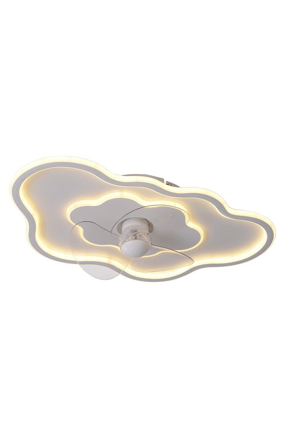 Cloud-Shaped Ceiling Mount LED Fan Light