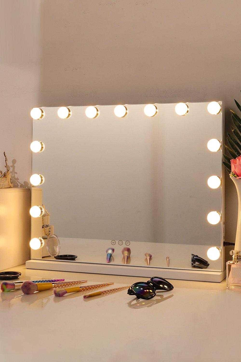 3 Color Modes Vanity Mirror with Lights,Tabletop or Wall Mounted