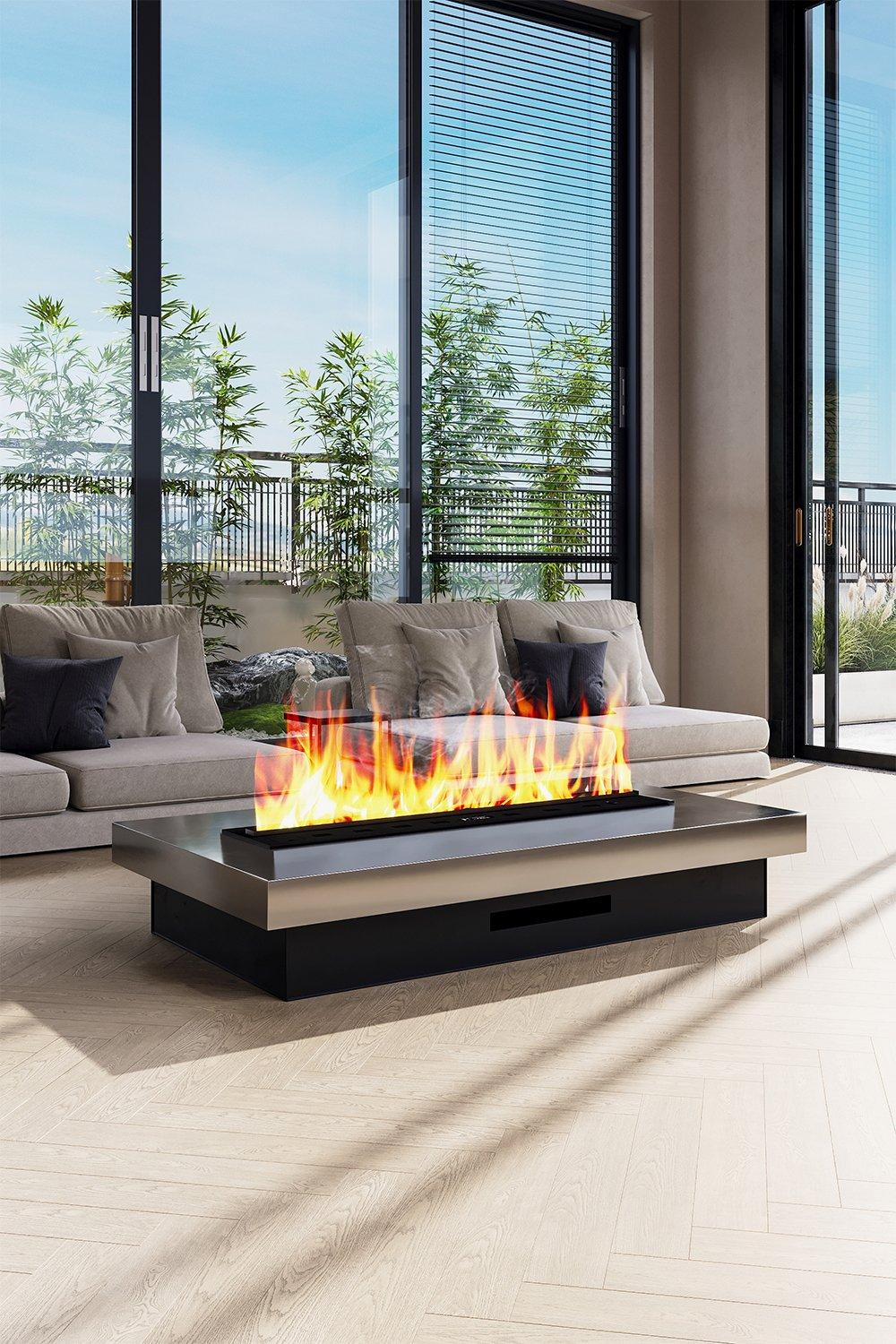 Electric 3D Water Vapour Fireplace with 7 Adjustable Flames