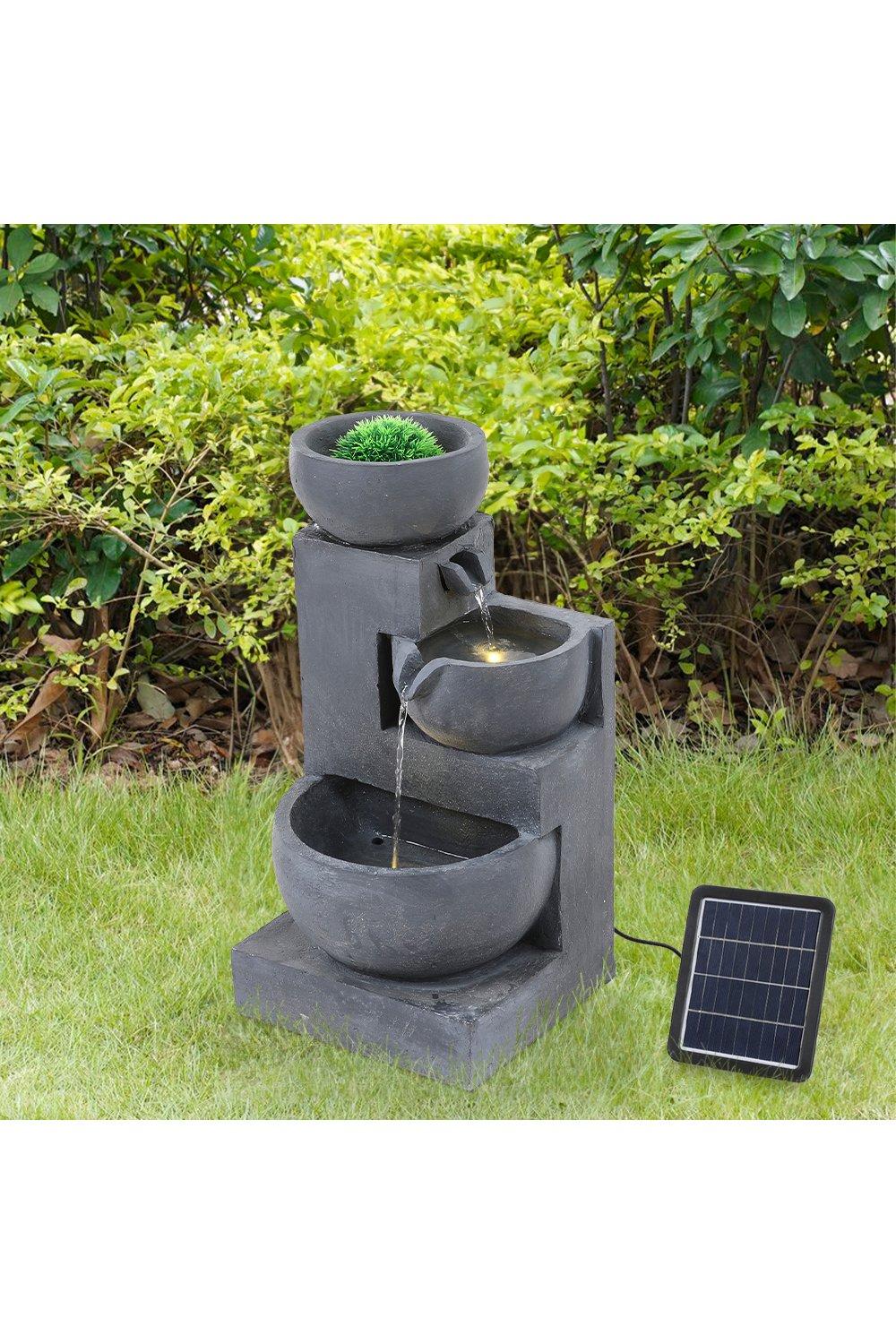 Outdoor Garden Solar Powered Lighted Water Fountain