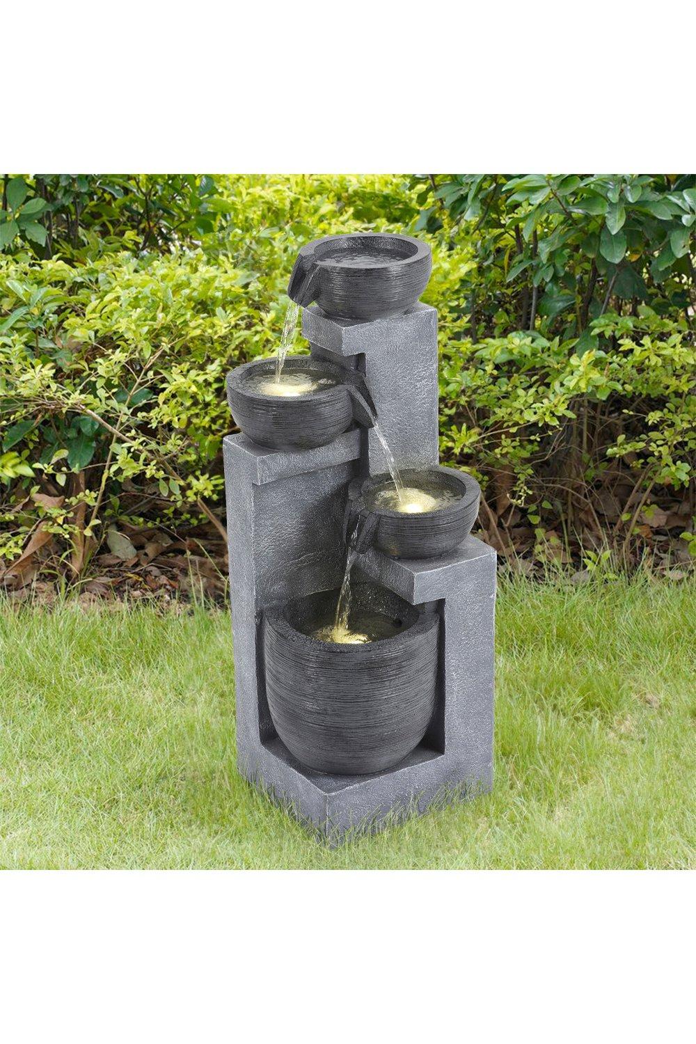 Garden Water Fountain Decor with Lights
