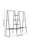 H&O Direct Metal Clothing Rack with 4-Tier Grid Shelves thumbnail 3