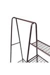 H&O Direct Metal Clothing Rack with 4-Tier Grid Shelves thumbnail 6
