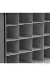 Living and Home 4 Tiers 16-Pair Non-woven Grid Shoes Rack Grey Cubes Storage Shelf Rack Organizers thumbnail 3
