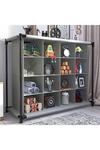Living and Home 4 Tiers 16-Pair Non-woven Grid Shoes Rack Grey Cubes Storage Shelf Rack Organizers thumbnail 5