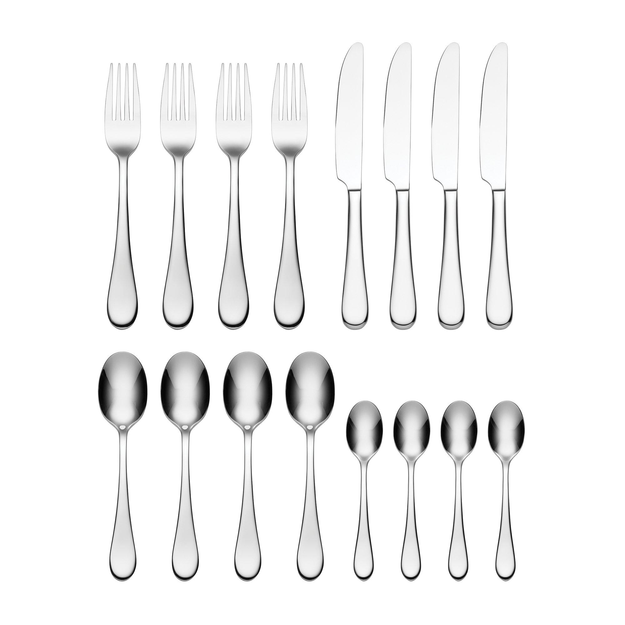 Icarus 16 Piece Culterly Set, Stainless Steel, Rust Resistant, Dishwasher Safe