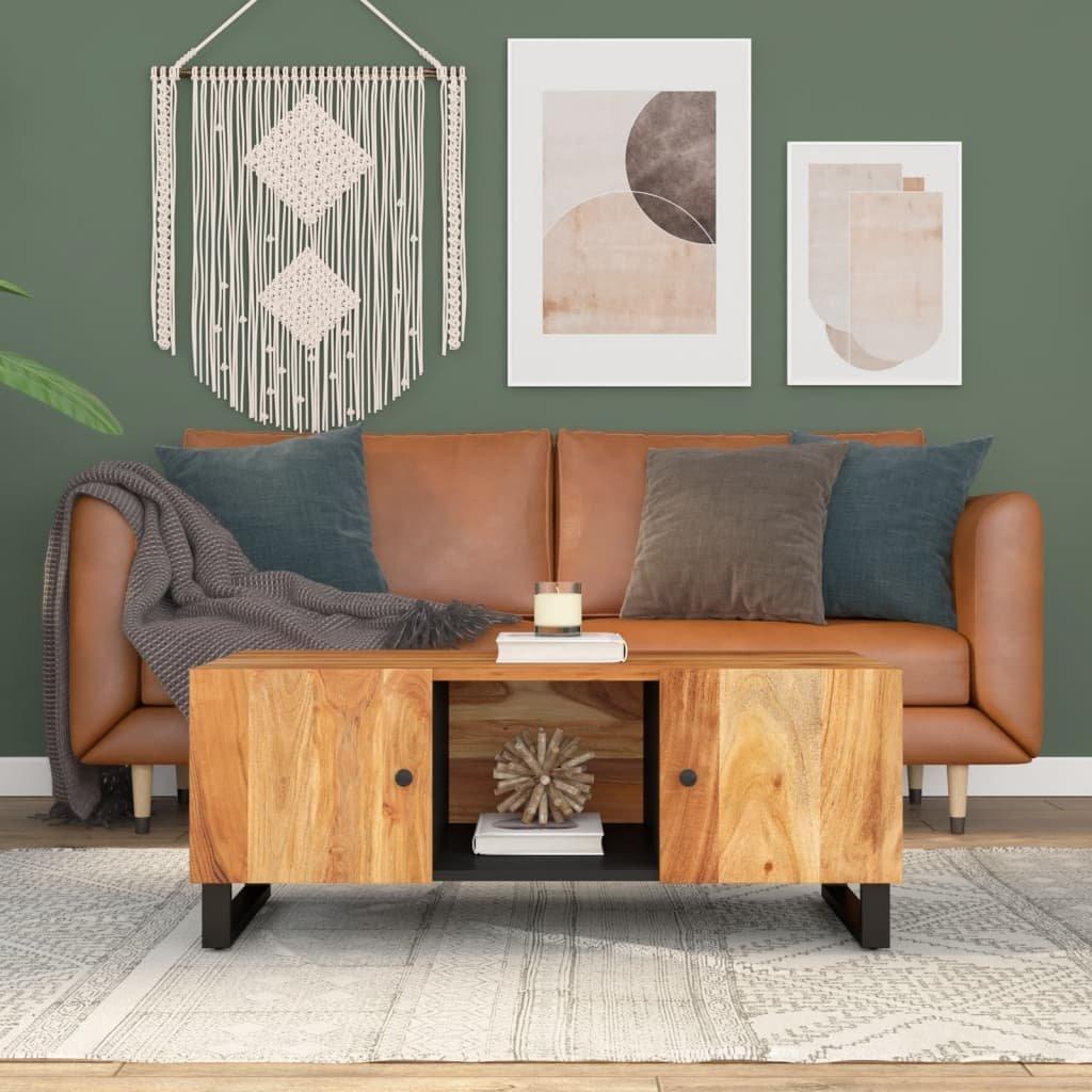 Coffee Table 100x54x40 cm Solid Wood Acacia&Engineered Wood