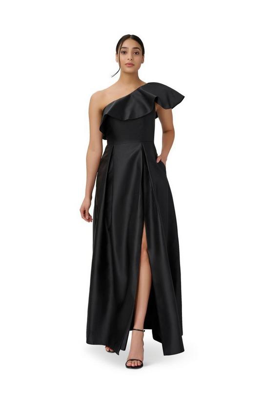 Adrianna Papell One Shoulder Mikado Gown 1