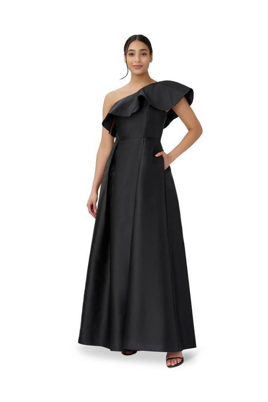 Adrianna Papell One Shoulder Mikado Gown 4