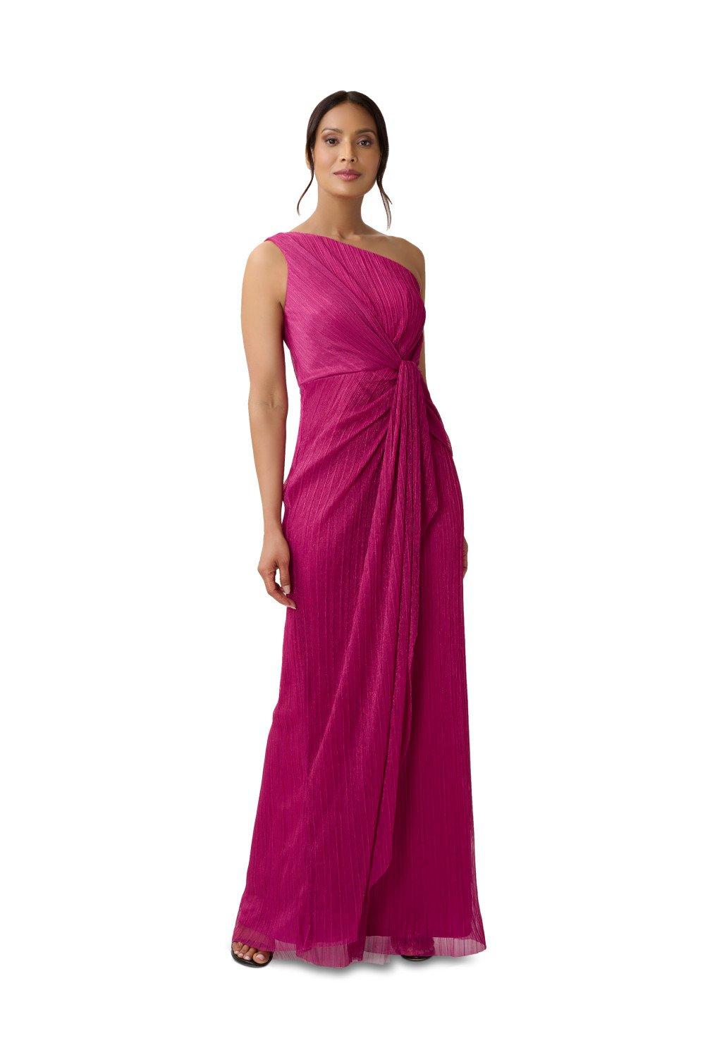 Stardust Pleated Draped Gown