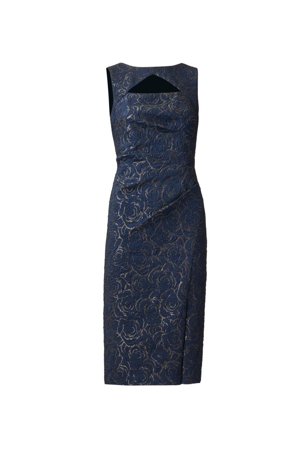 Dresses Metallic Jacquard Sheath Dress Adrianna Papell