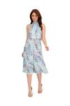 Adrianna Papell Watercolor Floral Midi Dress thumbnail 1