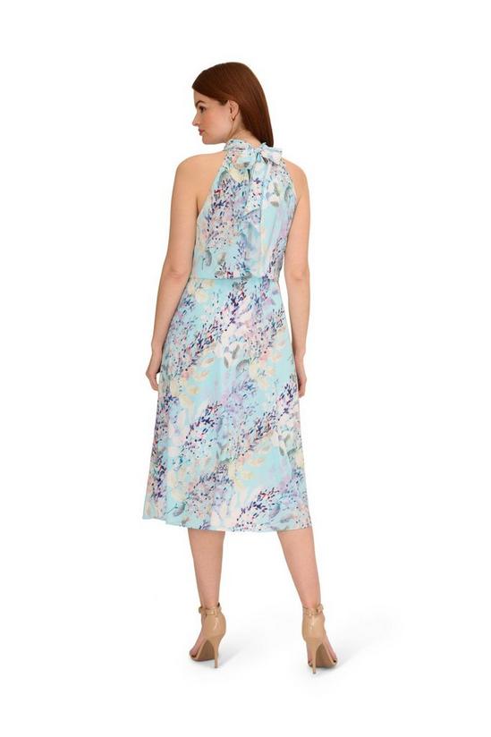 Adrianna Papell Watercolor Floral Midi Dress 4