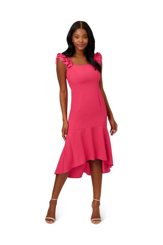 Adrianna Papell Satin Crepe High-Low Dress 1
