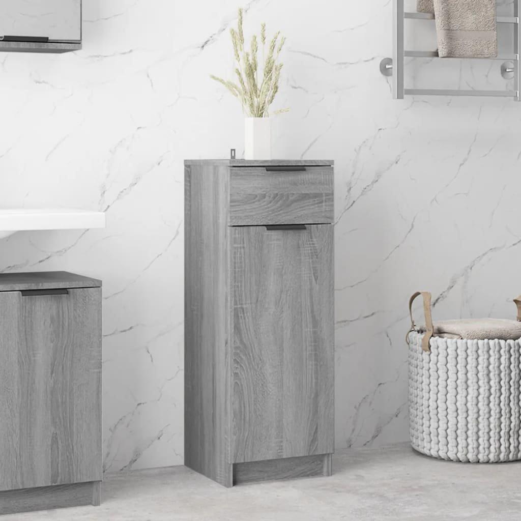 Bathroom Cabinet Grey Sonoma 32x34x90 cm Engineered Wood