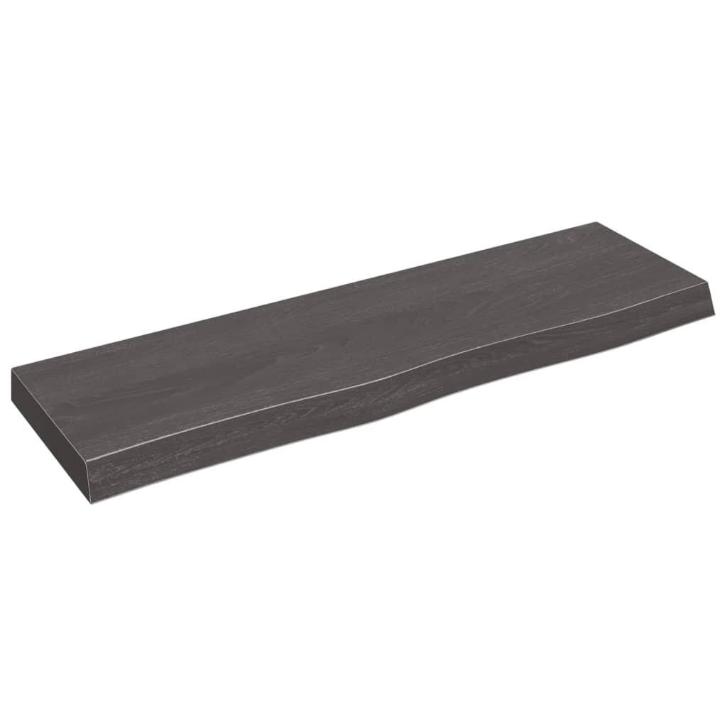 Wall Shelf Dark Grey 100x30x(2-6) cm Treated Solid Wood Oak