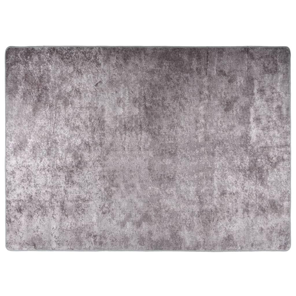 Rug Washable Grey 150x230 cm Anti Slip