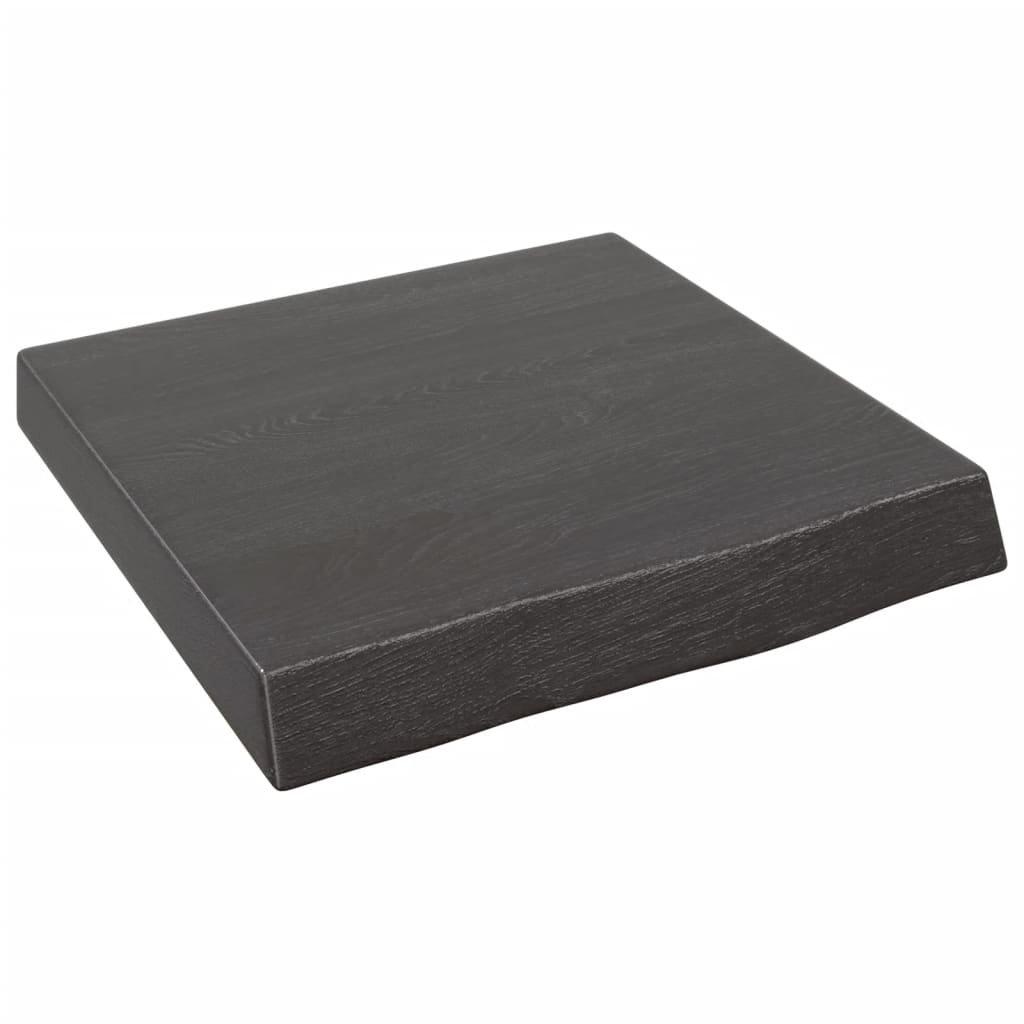 Wall Shelf Dark Grey 40x40x(2-6) cm Treated Solid Wood Oak