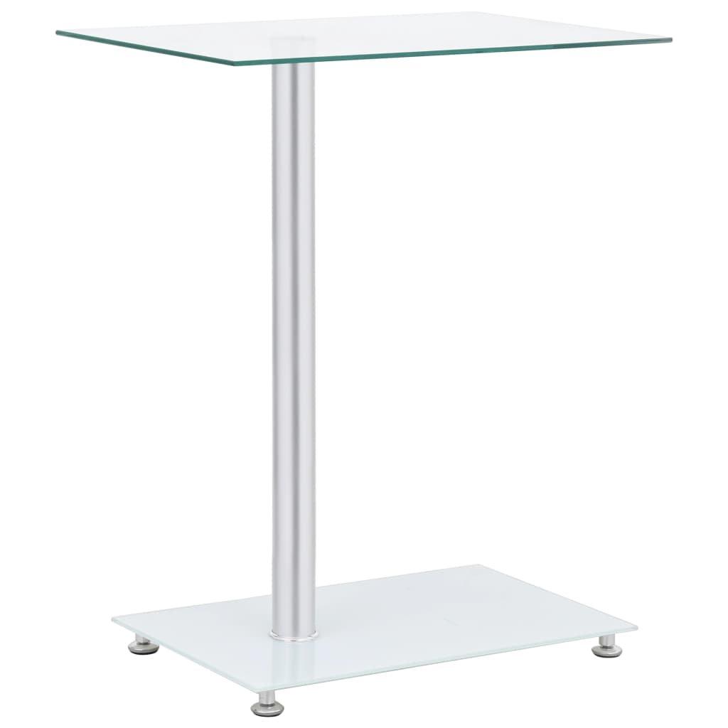 U-Shaped Side Table Transparent 45x30x58 cm Tempered Glass
