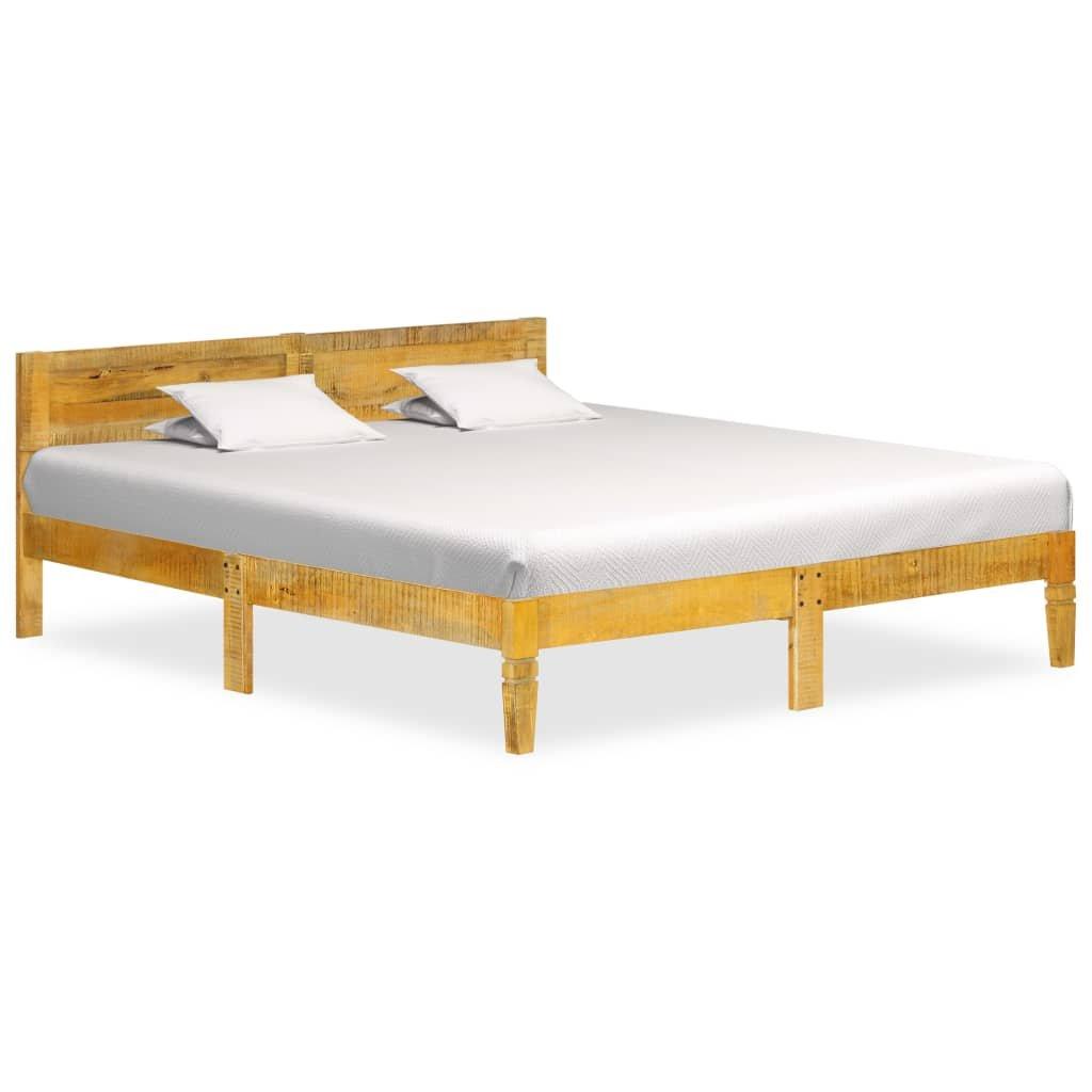 Bed Frame Solid Mango Wood 140 cm