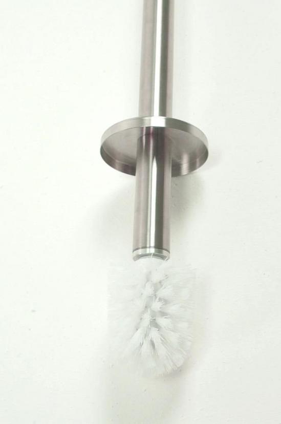 Topfurnishing Long Handle Toilet Brush Holder Stainless Steel High Quality Replaceable Head 3cm thick 4