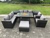 Fimous Outdoor Gas Fire Pit Dining Table Sets Heater Lounge Chairs Side Tables 9 Seater thumbnail 1