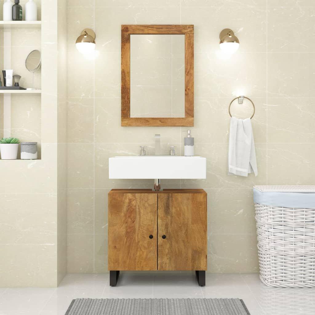 Sink Cabinet 62x33x58 cm Solid Wood Mango and Engineered Wood