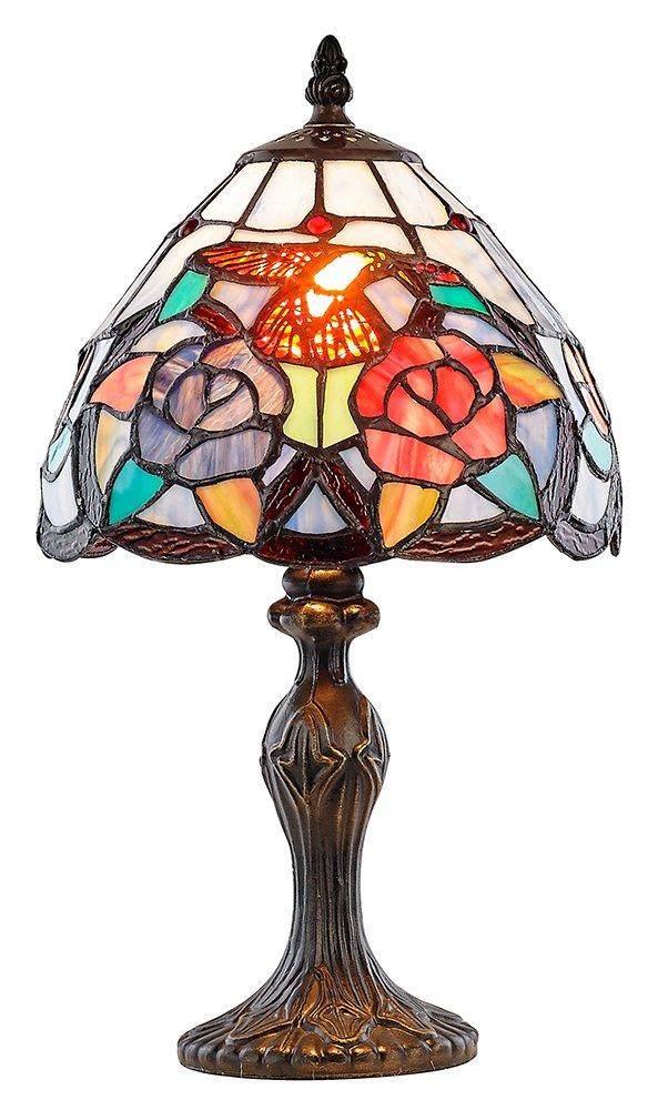 Humming Bird Tiffany Lamp with Colourful Stained Glass Shade
