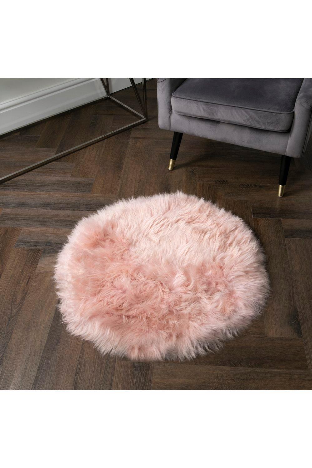 Pink Rectangle Sheepskin - Circle 70cm