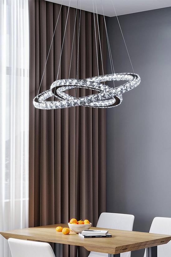 Living and Home Modern  Adjustable Crystal LED Pendant Light 1