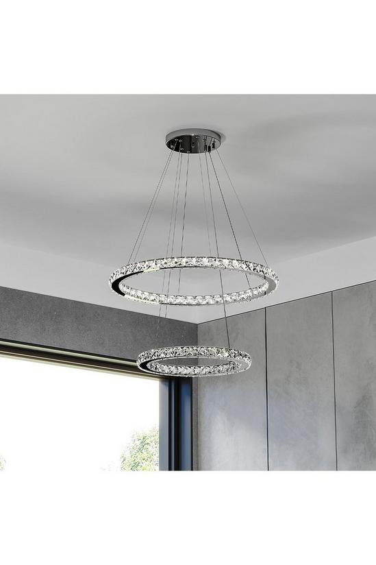 Living and Home Modern  Adjustable Crystal LED Pendant Light 2