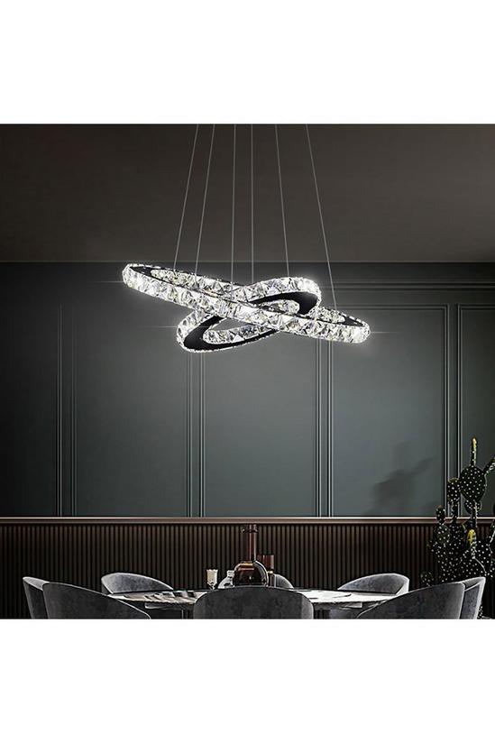 Living and Home Modern  Adjustable Crystal LED Pendant Light 3