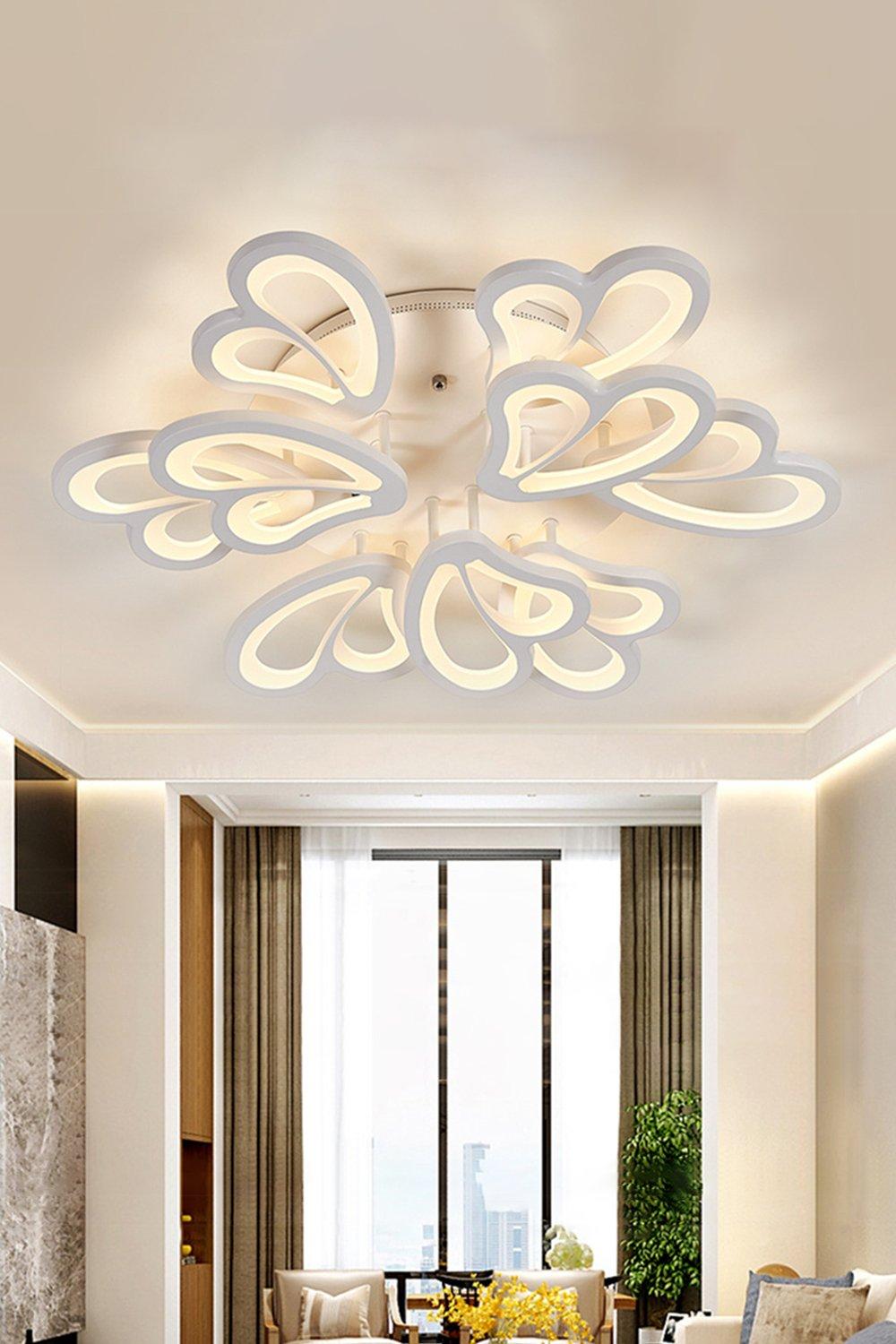 Contemporary Flower LED Semi Flush Ceiling Light