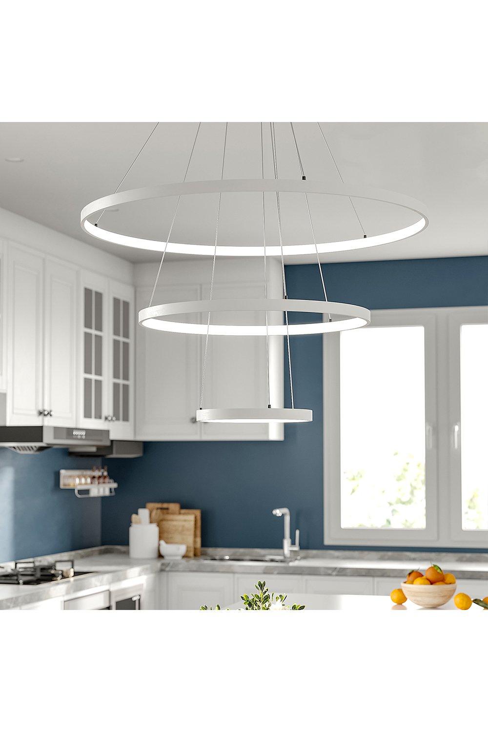 Modern Tiered LED Ceiling Pendant Light Cool White