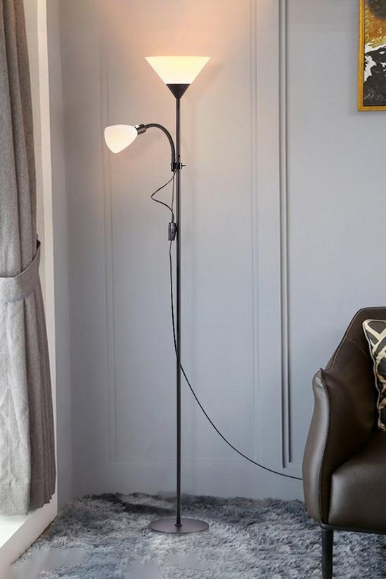 Living and Home Modern 2 Head Standing Floor Lamp 2