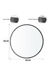 Living and Home 50CM Nordic Round Wall Mirror thumbnail 2