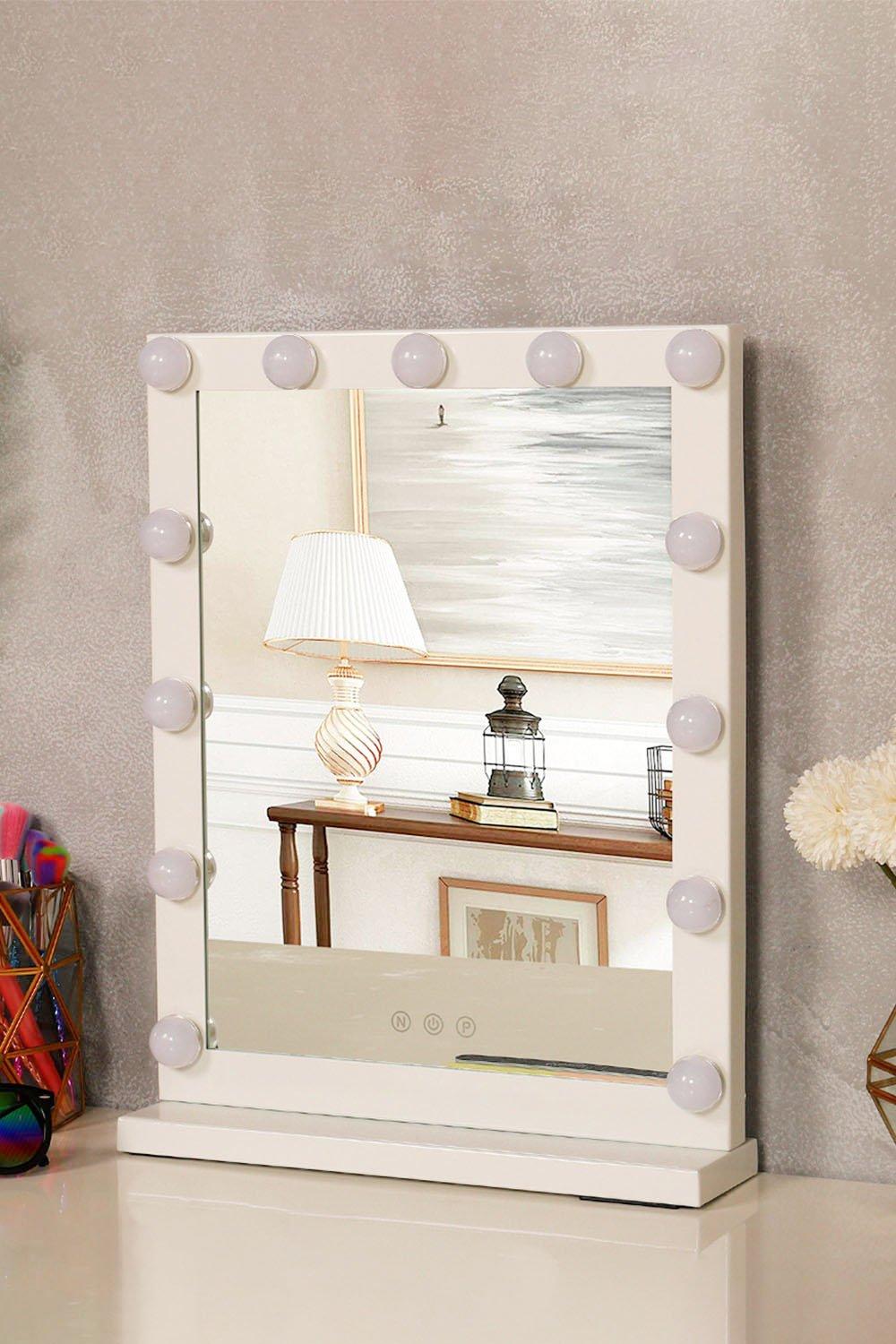 Touch Control Design 3 Color Lighted  Hollywood Vanity Makeup Mirror, 42cm* 54.5cm