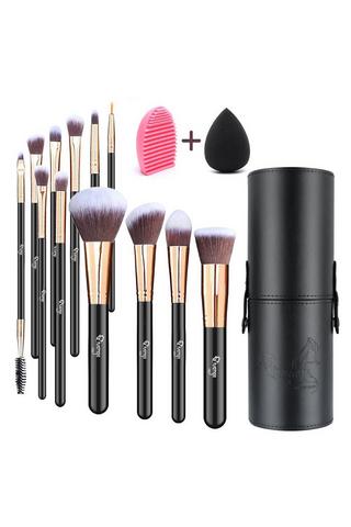 Product 12 Pcs Professional Makeup Brush Set with Makeup Tool Rose Gold