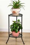 Living and Home Vintage 2 Tier Metal Plant Display Stand thumbnail 1