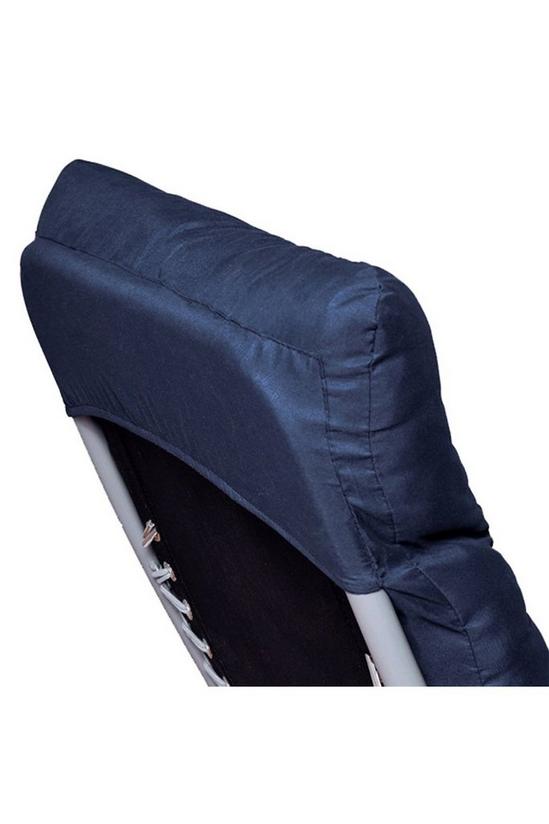 Living and Home 160cm W x 50cm D  Dark Blue Garden Lounger Seat Cushion 5
