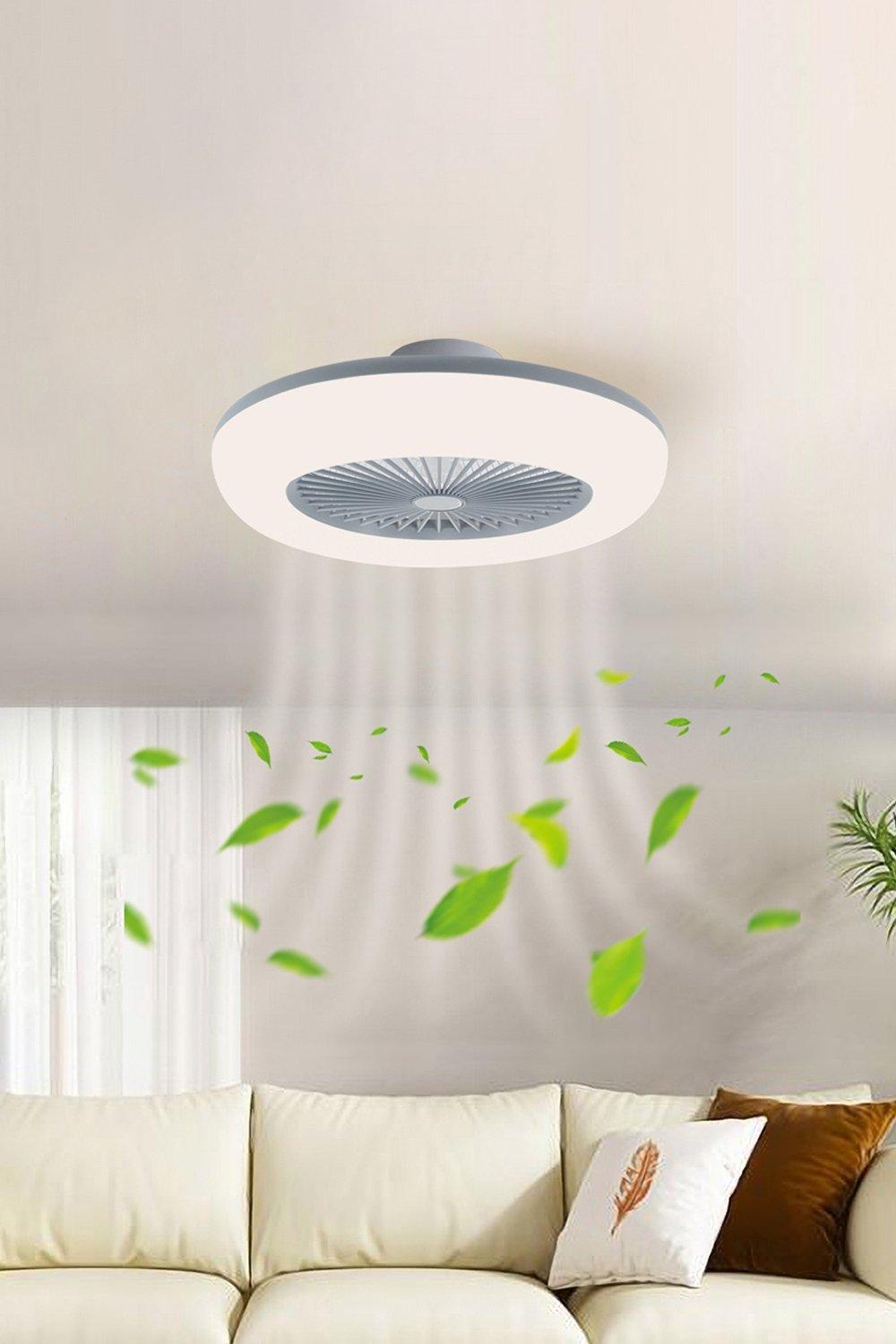 Round Acrylic Ceiling Fan with LED Light
