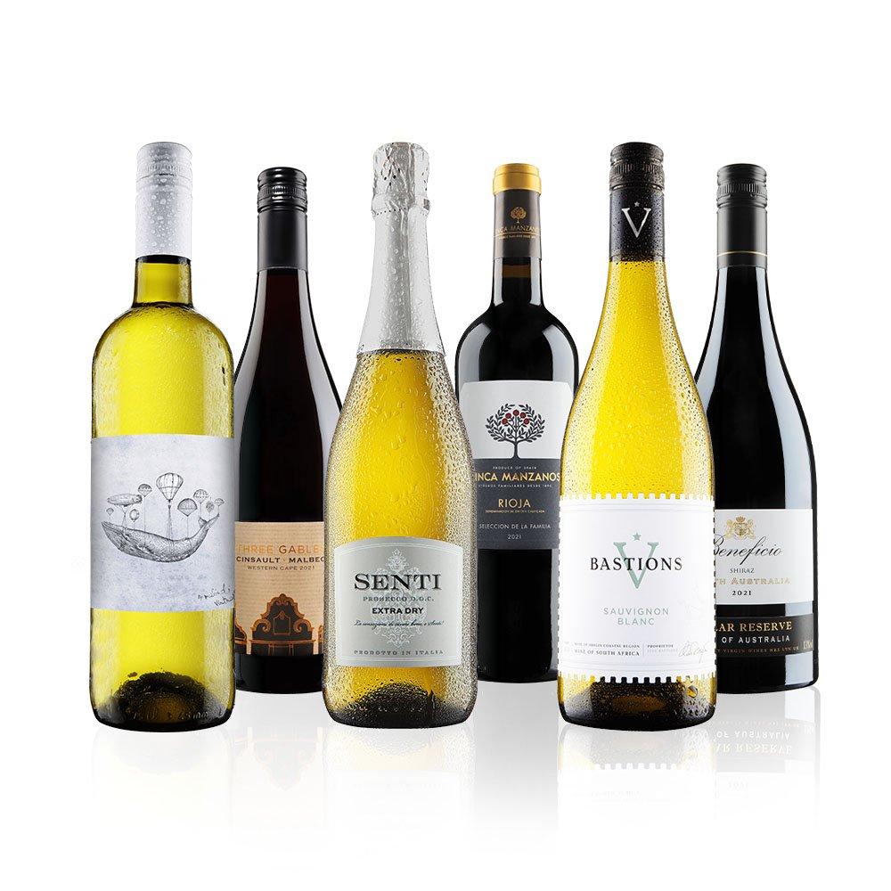 Celebratory Mixed Wine Selection Incl. Prosecco 6 Bottles (75cl)