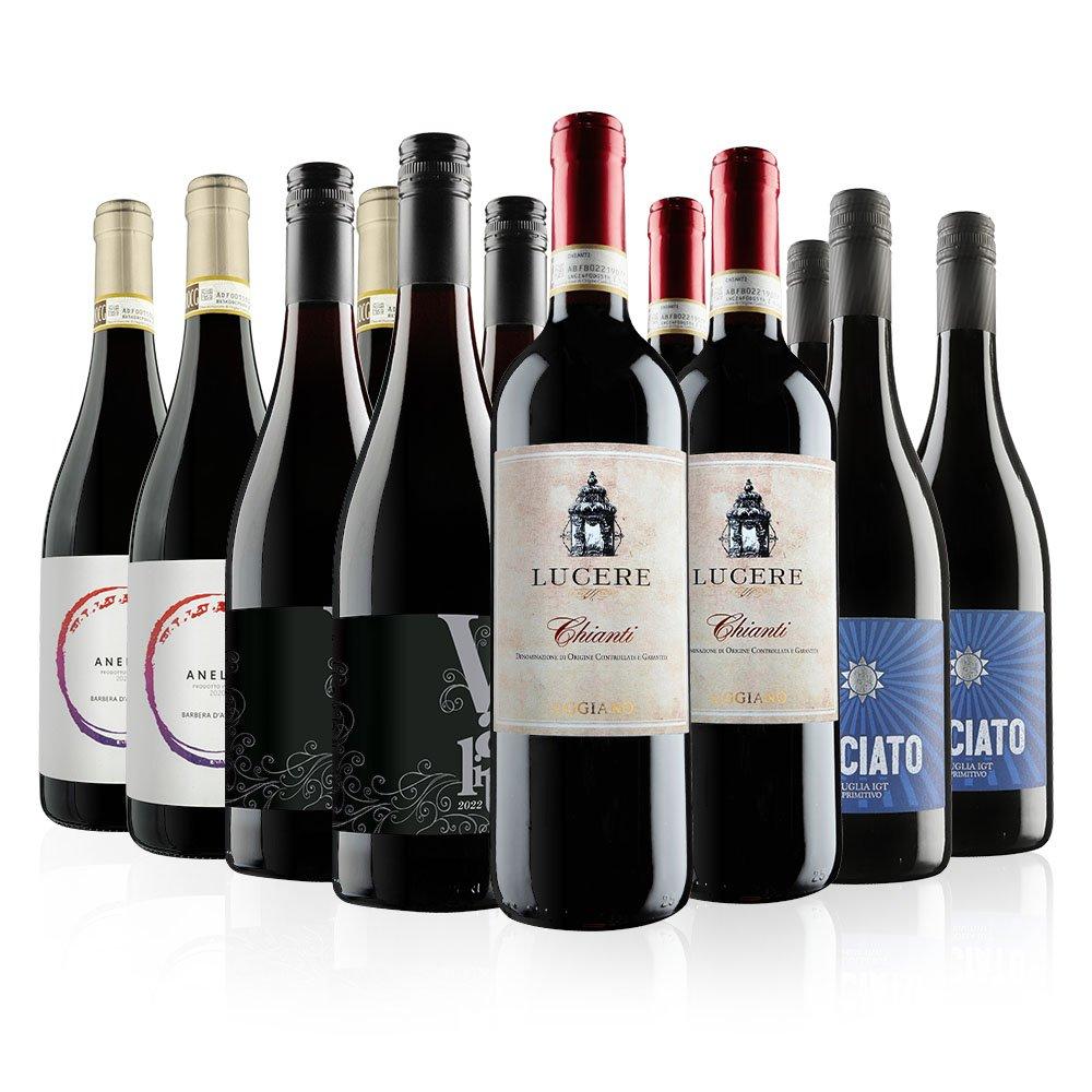 Italian Customer Favourites Red Wine case 12 Bottles (75cl)