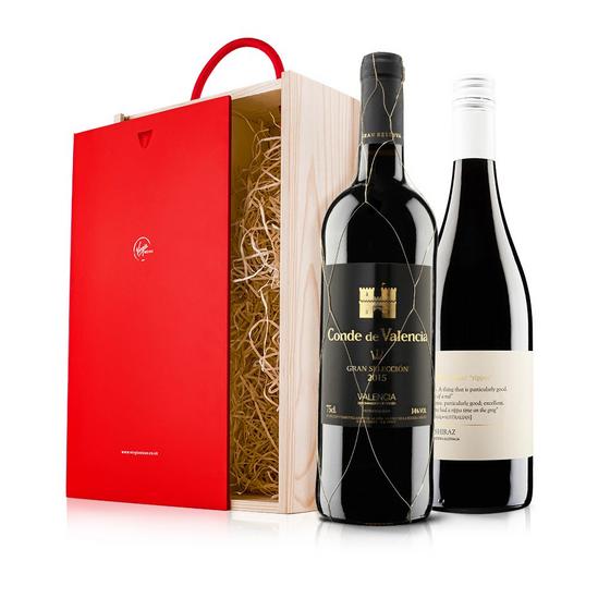 Virgin Wines Premium Red Duo in Red Wooden Box 1