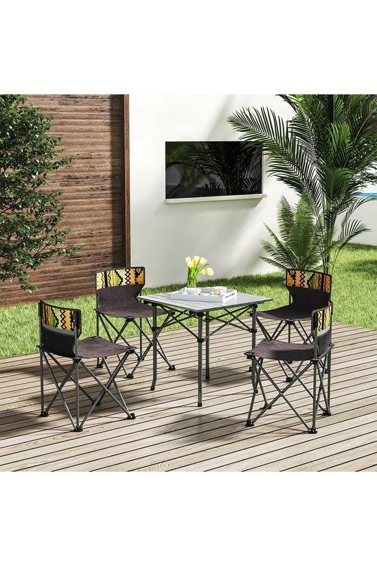 4 Seater Folding Outdoor Camping Dining Table Set with Carrying Bag