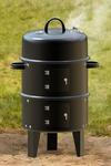 Living and Home Outdoor Upright Smoker Grill Charcoal BBQ thumbnail 1