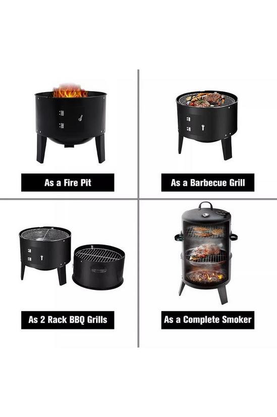 Living and Home Outdoor Upright Smoker Grill Charcoal BBQ 6