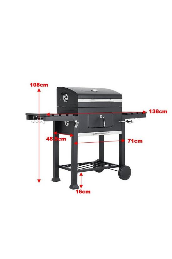 Living and Home Carbon Steel Grill Mobile Stove Charcoal BBQ 6