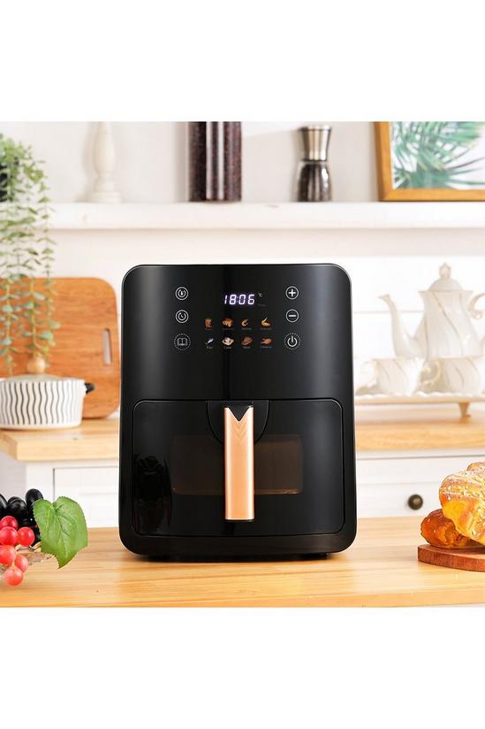 Living and Home 5L Black Digital Air Fryer with Visual Window 1